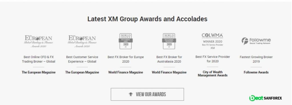 Giải thưởng sàn XM - topsanforexuytin.one